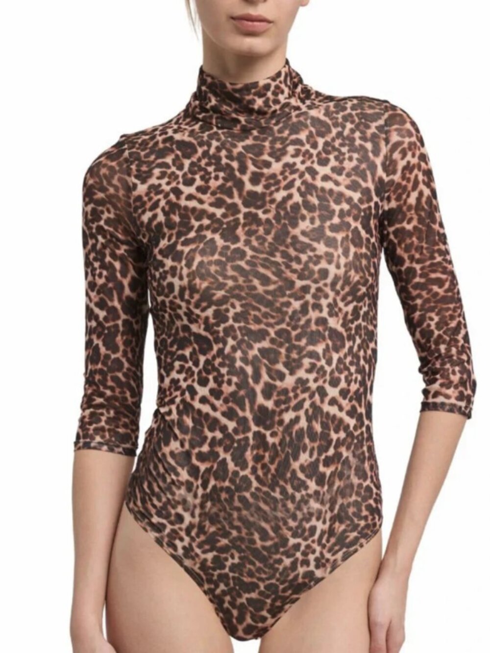 Generation Love Milo Leo Mesh Bodysuit Leopardess Medium-MSRP $165